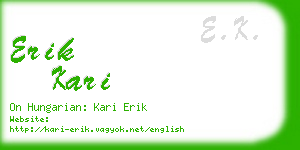 erik kari business card